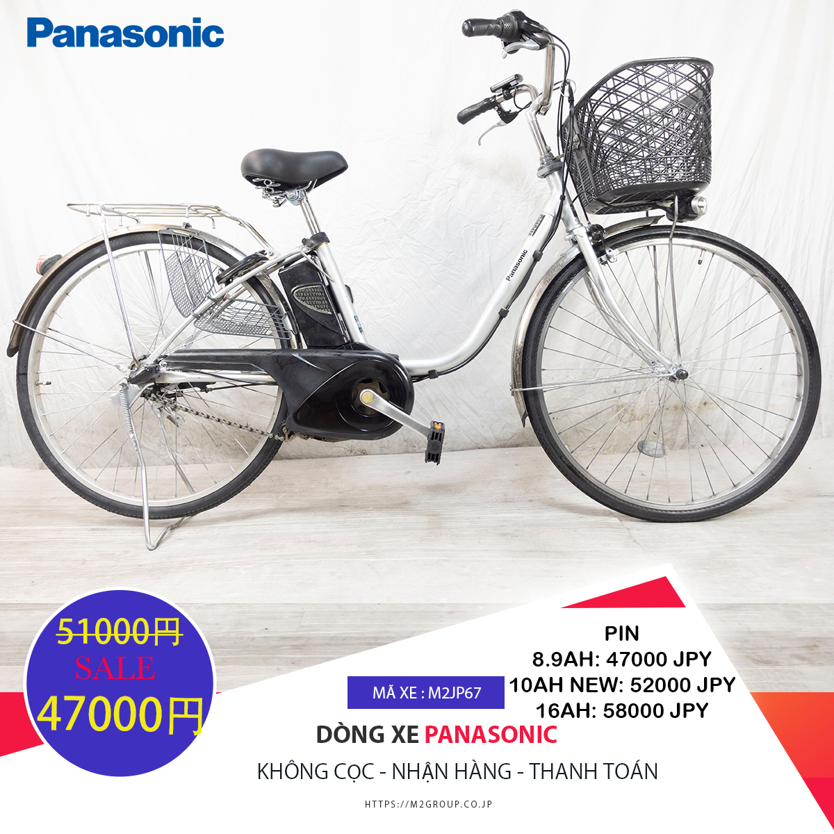 Sale!!!Dòng xe Panasonic hộp số 3 cấp tốc độ, tình trạng xe vẫn còn đẹp - M2JP67