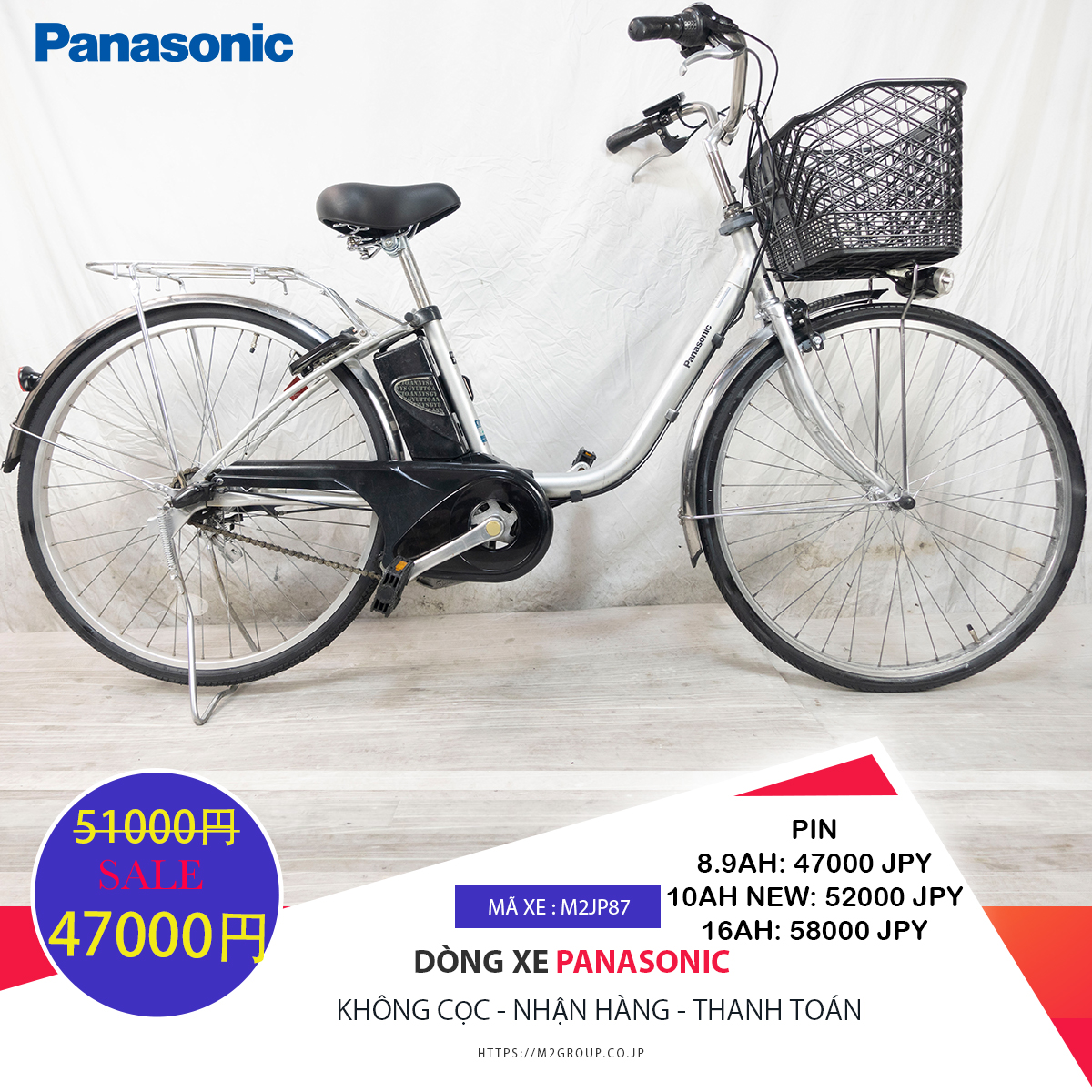 Sale!!!Dòng xe Panasonic hộp số 3 cấp tốc độ, tình trạng xe vẫn còn đẹp - M2JP87